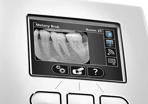 CS 7600 LCD-display med billedforhåndsvisning og patientdata
